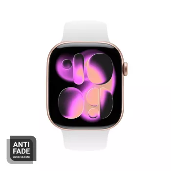 Crong Liquid Silicone Λουράκι για Apple Watch 38/40/41/42 mm (Λευκό)