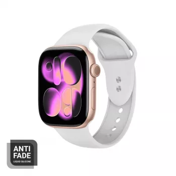Crong Liquid Silicone Λουράκι για Apple Watch 38/40/41/42 mm (Λευκό)
