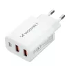 Wozinsky CWCUCW 30W Φορτιστής τοίχου USB-C / 2 x USB-A - Λευκό