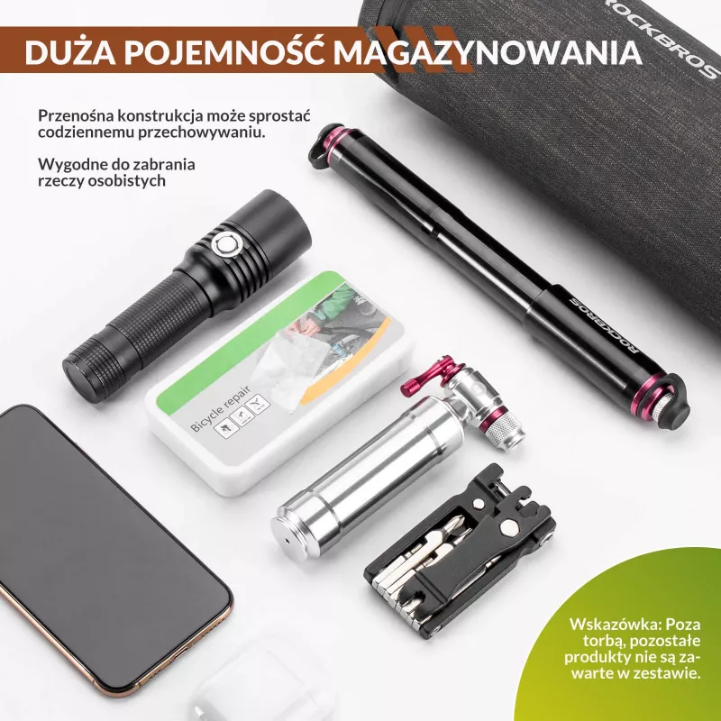 ROCKBROS AS-051 Αδιάβροχη τσάντα τιμονιού ποδηλάτου - Μαύρο