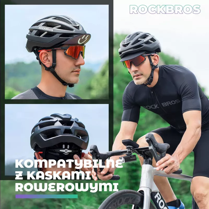 ROCKBROS Καπέλο Ποδηλάτου με Γείσο 18230005001 - Μαύρο