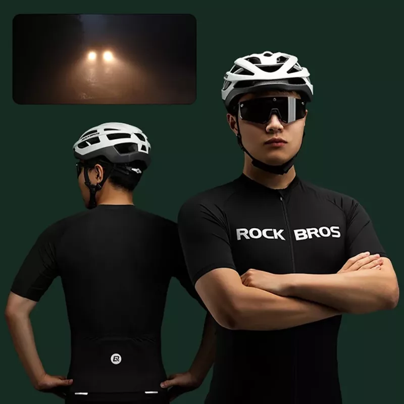 ROCKBROS Ποδηλατικό Jersey Κοντό Μανίκι M Μαύρο