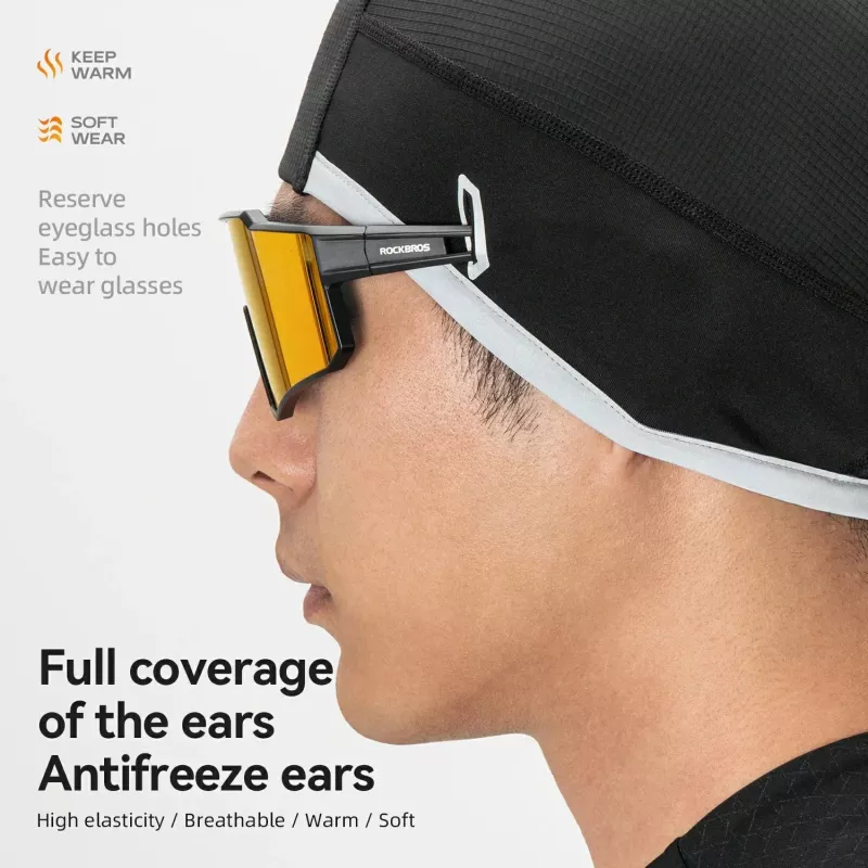 ROCKBROS M016 Winter Windproof Cycling Cap μαύρο 54-61 cm