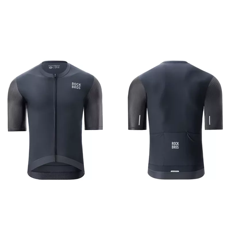 ROCKBROS ποδηλατικό jersey 15200025 κοντομάνικο μέγεθος S - μαύρο
