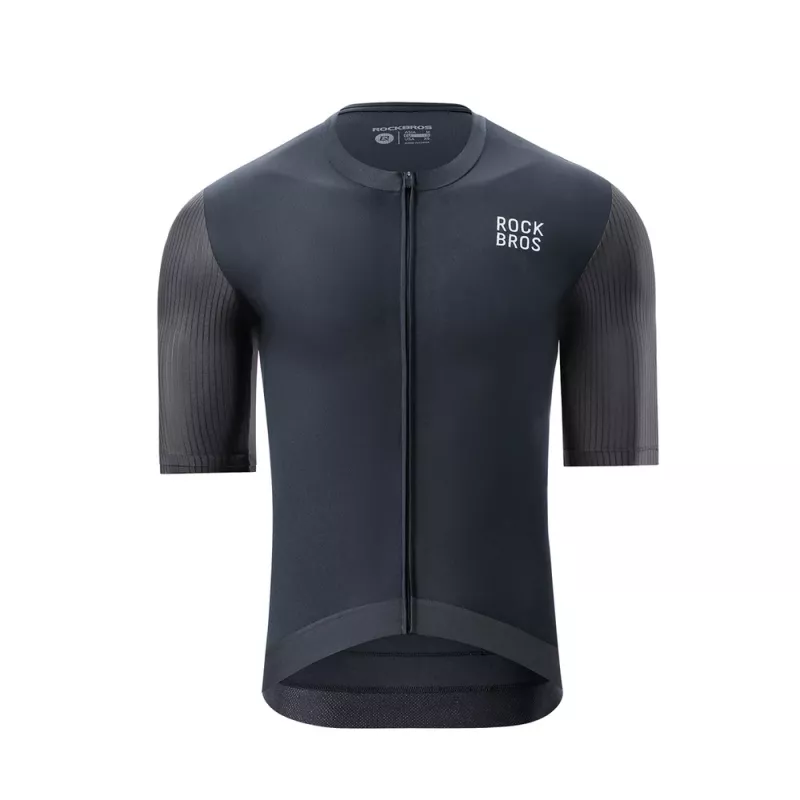 ROCKBROS ποδηλατικό jersey 15200025 κοντομάνικο μέγεθος M - μαύρο