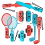 Nintendo Switch Sports 10 σε 1 Family Accessory Kit - σετ κόκκινο και μπλε