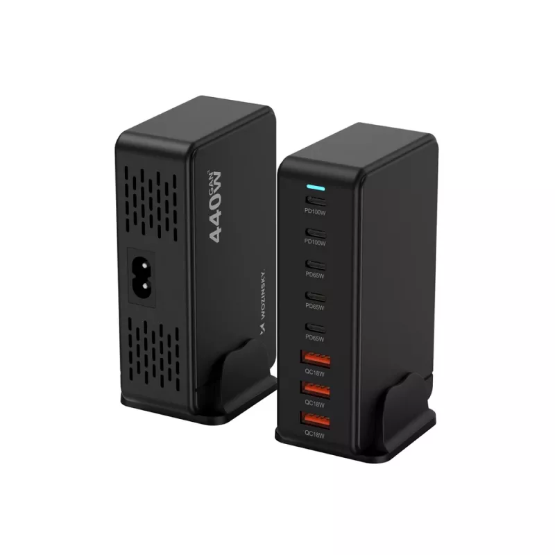Wozinsky WSL-440 σταθμός φόρτισης GaN QC3 440W - μαύρο