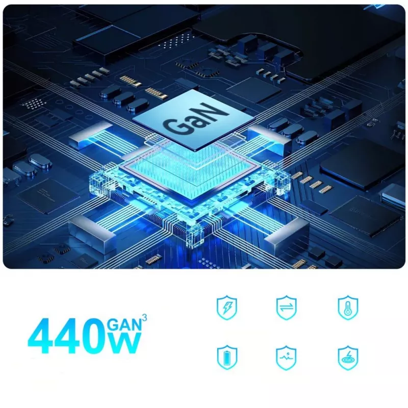 Wozinsky σταθμός φόρτισης GaN QC3 240W - μαύρο