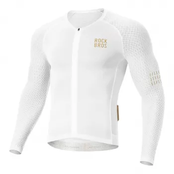 ROCKBROS Diamond YDCX008 μακρυμάνικο ποδηλατικό jersey μέγεθος L λευκό