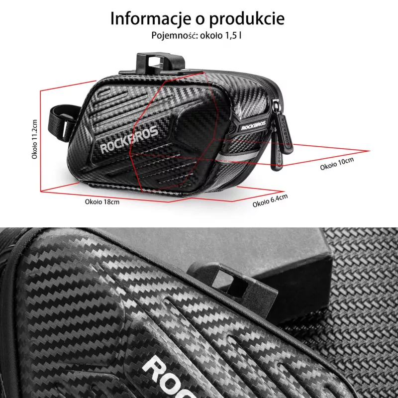 ROCKBROS B59 Τσάντα Σέλας 1,5L - Μαύρο