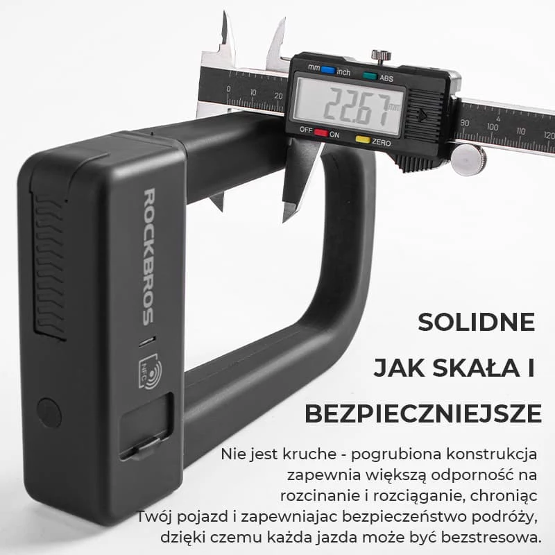 Rockbros RBNS1 SMART NFC U-Lock - Μαύρο