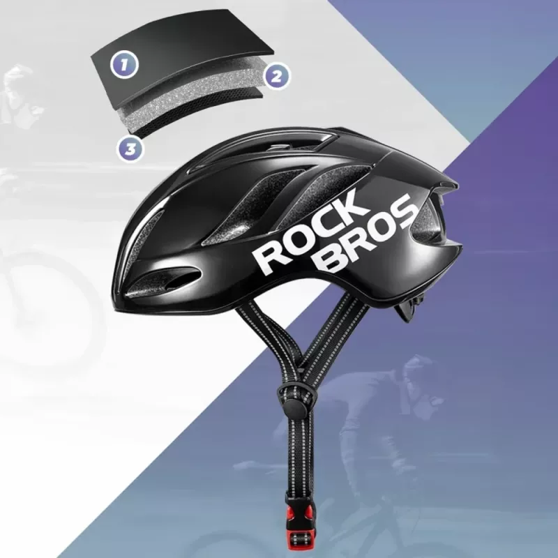 ROCKBROS TS-42 Ελαφρύ κράνος ποδηλάτου 58-62 cm Μαύρο