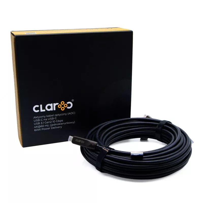 Claroc USB-C 4K@60Hz 10 m Ενεργό Οπτικό Καλώδιο