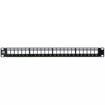NETRACK 104-20 24-Port Keystone Patch Panel 1U 19 inch Μαύρο