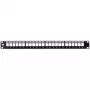 NETRACK 104-20 24-Port Keystone Patch Panel 1U 19 inch Μαύρο