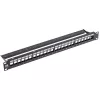 NETRACK 104-20 24-Port Keystone Patch Panel 1U 19 inch Μαύρο