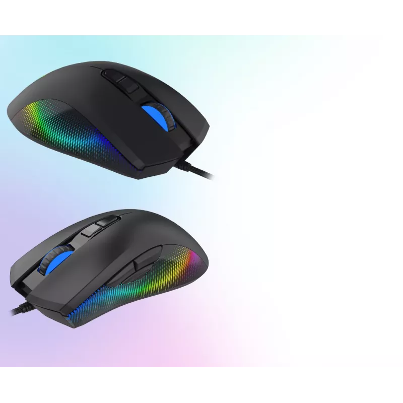 AQIRYS Phoenix ενσύρματο RGB Gaming ποντίκι, 12000 DPI, μαύρο