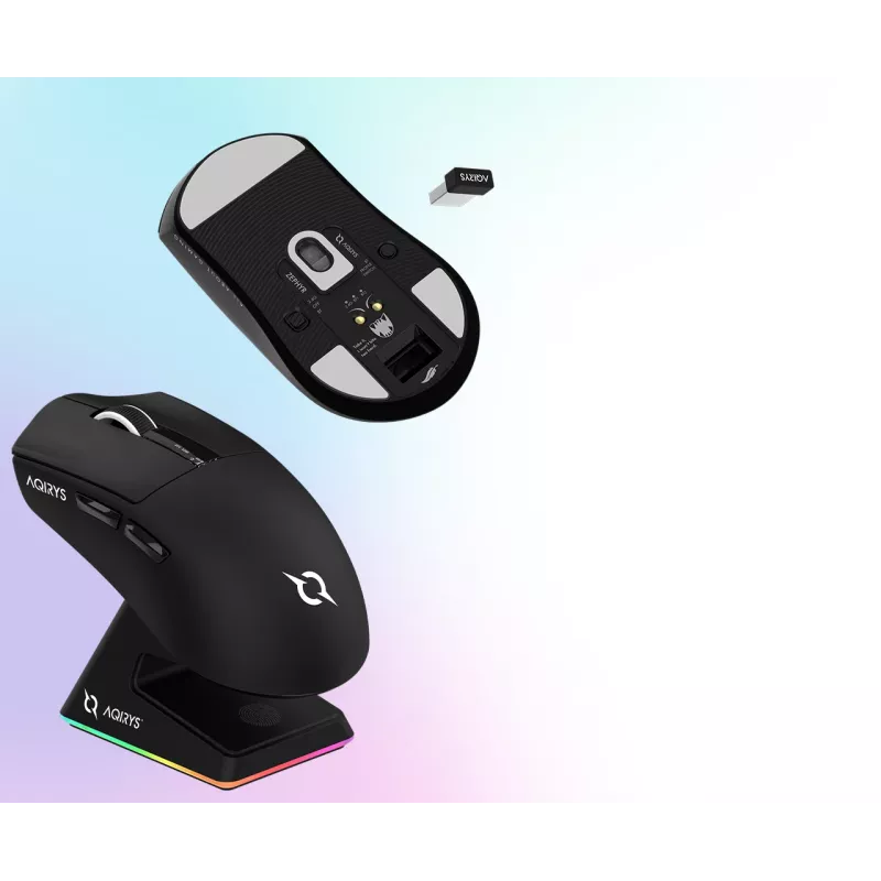 AQIRYS ZEPHYR Μαύρο Gaming Ποντίκι
