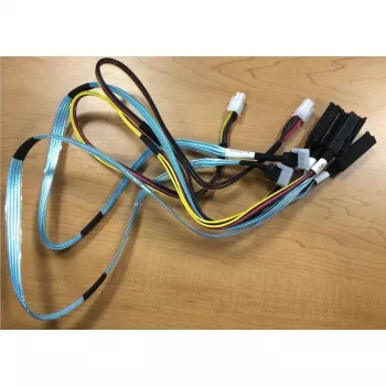 Supermicro Καλώδιο breakout SAS εσωτερικό 2x Mini-SAS HD σε 4x SAS + 2x καλώδιο τροφοδοσίας (CBL-SAST-0675) 80 cm
