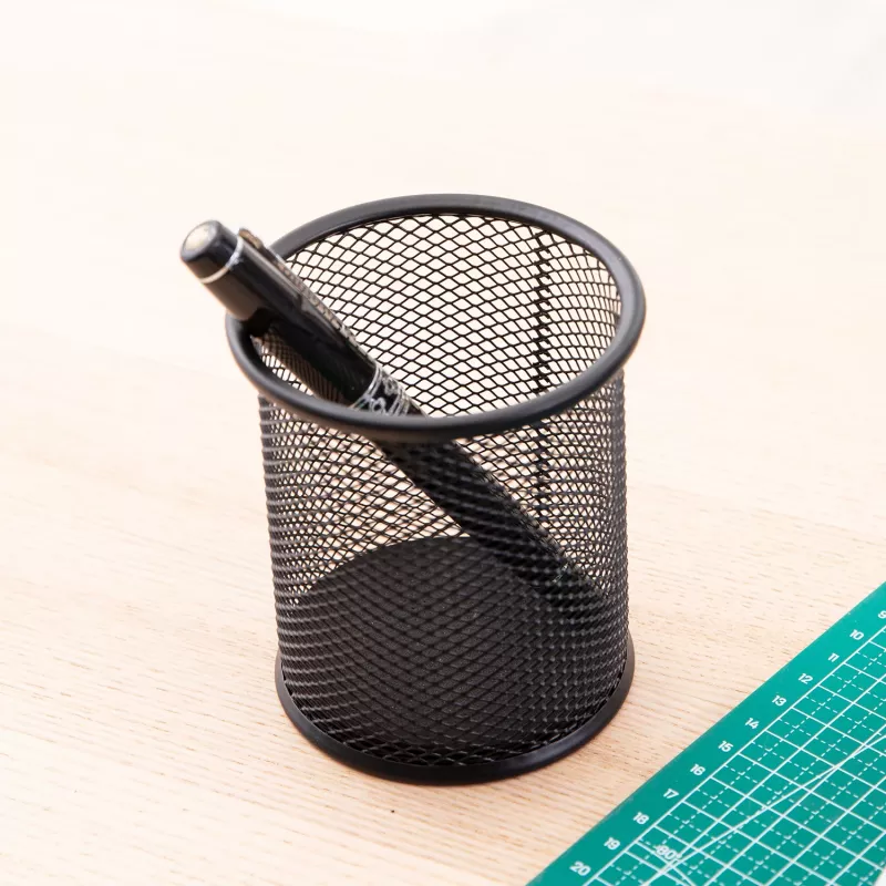 Deli στρογγυλός οργανωτής στυλό mesh 9,1x9,8x9,8 cm μαύρο