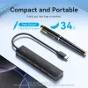 VENTION USB-C σε USB 3.2 Gen 2 Hub με 100W PD, 0,15m, μαύρο