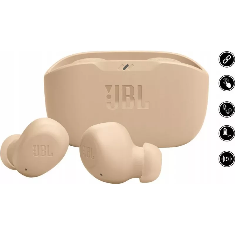 JBL Wave Buds True Wireless In-Ear Ακουστικά Μπεζ