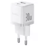 Baseus Palm 30W USB-C USB-A Επιτοίχιος Φορτιστής Λευκό Βύσμα EU