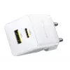 Baseus Palm 30W USB-C USB-A Επιτοίχιος Φορτιστής Λευκό Βύσμα EU