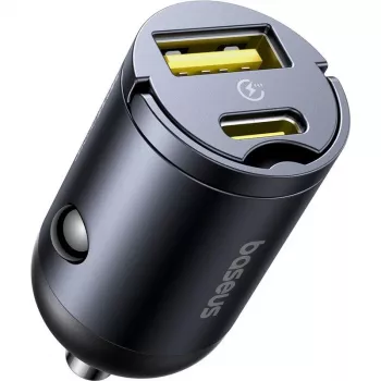 Baseus Tiny Star 30W USB-A USB-C Επιτοίχιος Φορτιστής Μαύρο