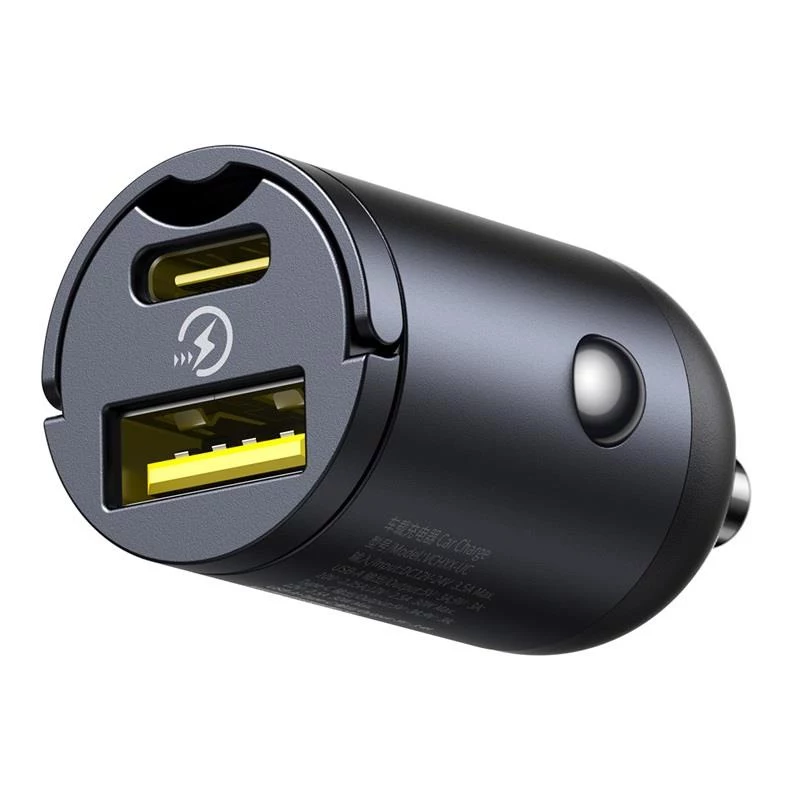 Baseus Tiny Star 30W USB-A USB-C Επιτοίχιος Φορτιστής Μαύρο