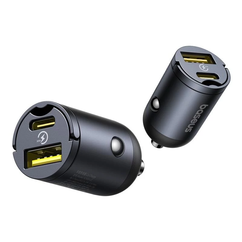Baseus Tiny Star 30W USB-A USB-C Επιτοίχιος Φορτιστής Μαύρο