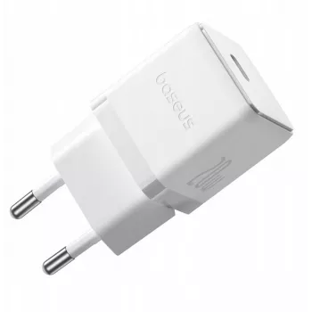 Baseus Palm 1C 20W Φορτιστής USB-C με καλώδιο Baseus Mini White USB-C 60W 1m - Λευκό