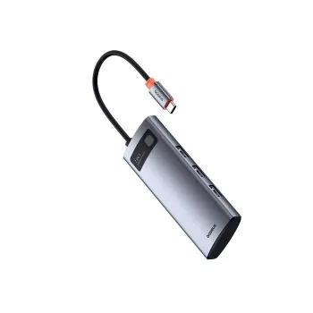Baseus Metal Gleam 7-in-1 USB-C Hub HDMI 4K 60Hz 3x USB 3.0 USB-C PD SD microSD γκρι