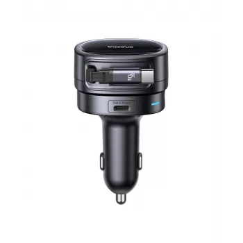 Baseus PrimeTrip VR1 60W Φορτιστής Αυτοκινήτου με Ανασυρόμενο Καλώδιο USB-C - Μαύρο