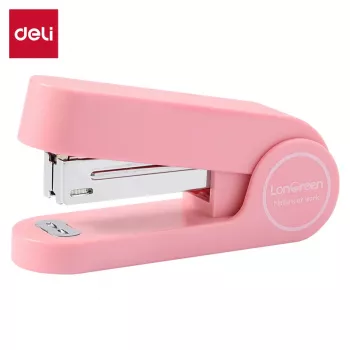Deli LonGreen επιτραπέζιο συρραπτικό D395324, Ροζ, 25 φύλλα