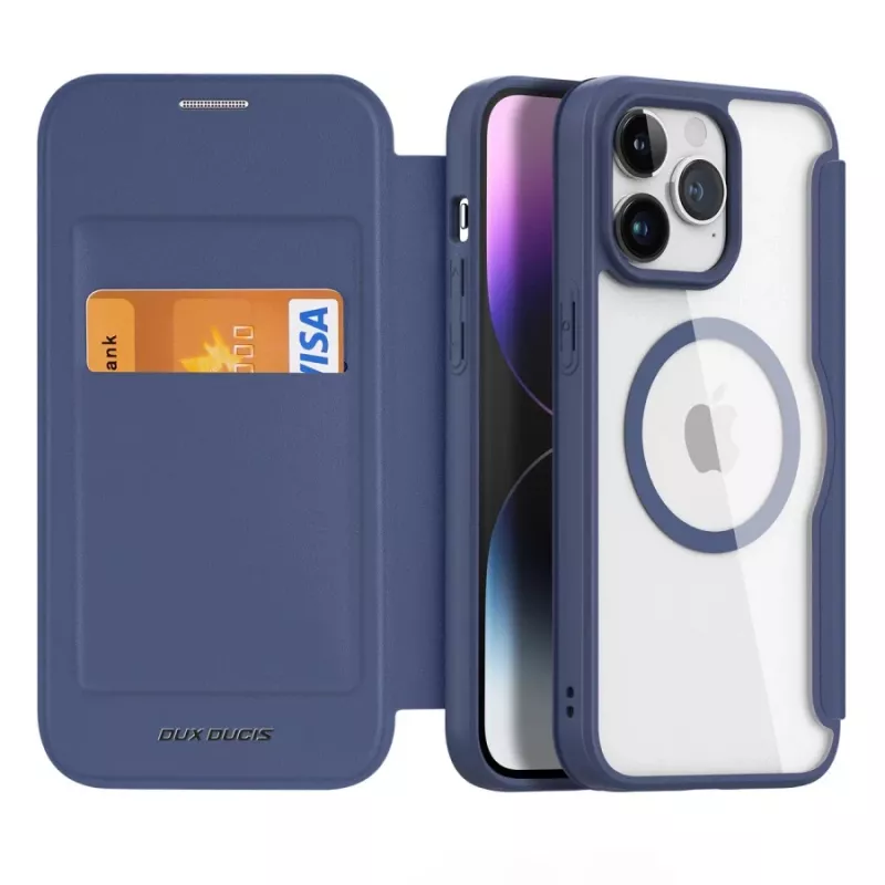 Dux Ducis Skin X Pro Folio θήκη με MagSafe για Apple iPhone 15 Pro Max, μαύρο
