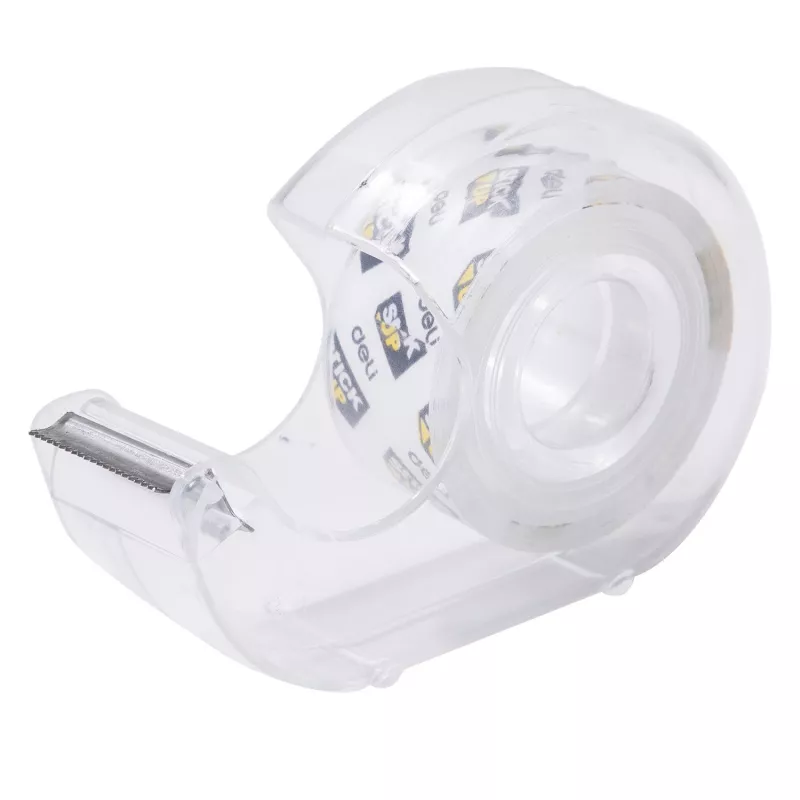Deli διαφανής αυτοκόλλητη ταινία με διανομέα D260804, 18 mm x 7 m