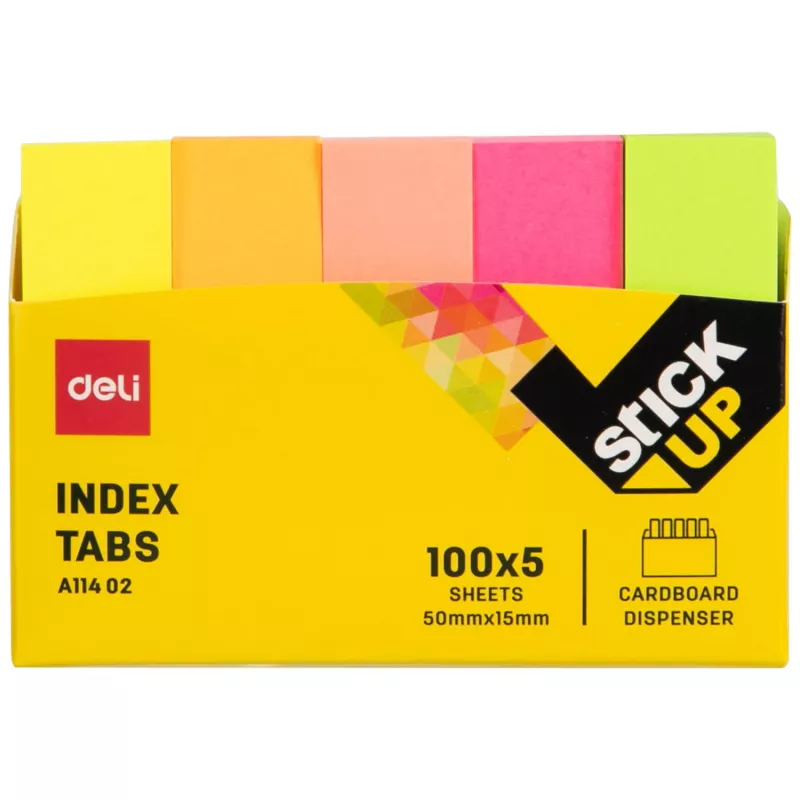Deli Αυτοκόλλητες σημειώσεις Index PP Stick Up 100 τεμ. πολύχρωμες