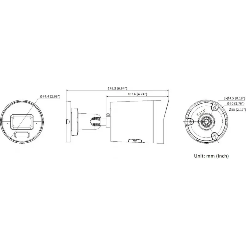 Hikvision DS-2CD2087G3-LIY 2.8mm Smart Hybrid Light ColorVu Fixed Mini Bullet Κάμερα