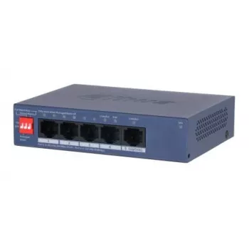 DAHUA CS4005-4GT-36 Managed L2 Gigabit Ethernet Switch με 4-Port PoE+ 36W, επιτραπέζια/επίτοιχη τοποθέτηση