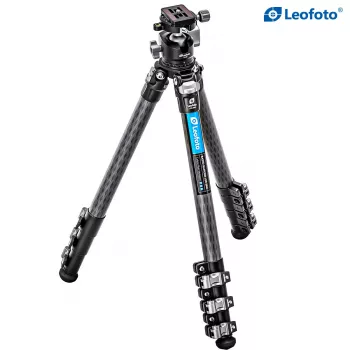 Leofoto LSR-284C+LH-30 τρίποδο CNC με βάση ευθυγράμμισης και περιστρεφόμενο κλιπ, 4 τμήματα 28/25/22/19mm