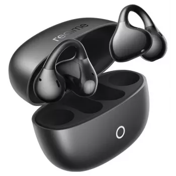 realme Buds Clip μαύρα ενσύρματα ακουστικά με βύσμα 3,5 mm και μικρόφωνο