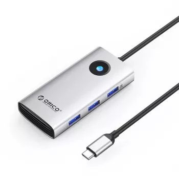 ORICO PW11 Σταθμός σύνδεσης USB-C 6 σε 1, 3x USB-A 3.0, 1x USB-C 3.0, 1x USB-C PD 100W, 1x HDMI 4K 30Hz - Ασημί