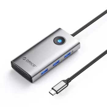 ORICO PW11 Hub USB-C 6 σε 1, 3x USB-A 3.0, 1x USB-C PD 100W, 1x HDMI 4K 30Hz, 1x RJ45 2.5G Ethernet, Γκρι