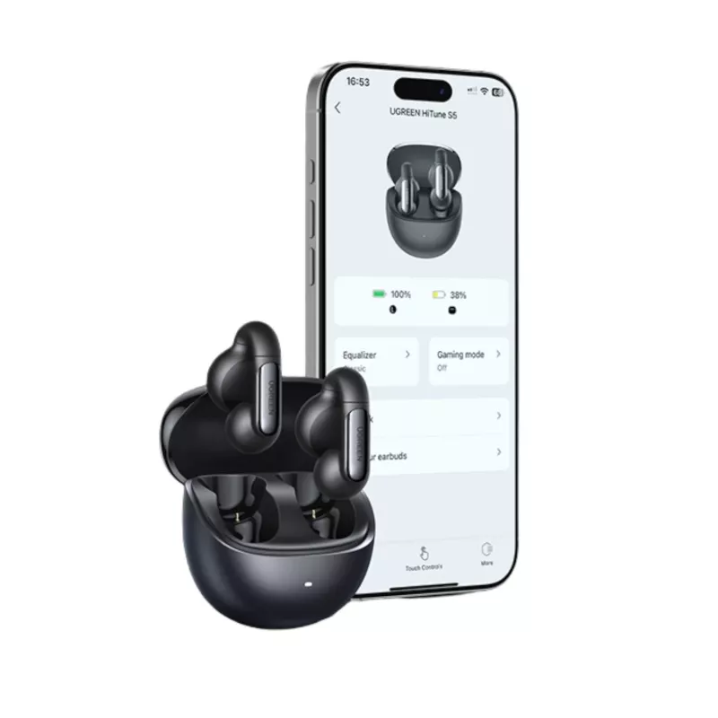 Ugreen HiTune S5 WS210 Open-Ear True Wireless Earbuds, Μαύρο