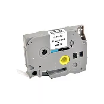 G&G Συμβατή Μελανοταινία Ετικετών 18mm x 8m Μαύρο σε Λευκό Laminated για Brother TZe-241
