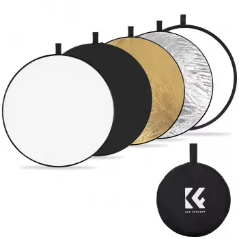 K&F Concept 5-in-1 Στρογγυλός ανακλαστήρας 110cm με διαχύτη και τσάντα μεταφοράς - KF18.0003