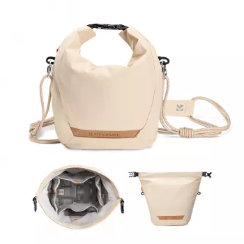 K&F Concept Crossbody Sling Bag 5L μπεζ για κάμερα και smartphone