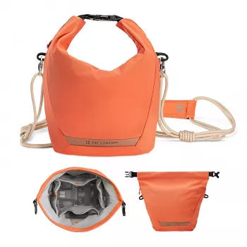 K&F Concept Crossbody Sling Bag 5L πορτοκαλί για κάμερα και smartphone
