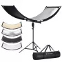 K&F Concept U-Shape 4 σε 1 Curved Reflector 180x60cm με τρίποδο φωτισμού και τσάντα μεταφοράς